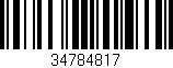 Código de barras (EAN, GTIN, SKU, ISBN): '34784817'