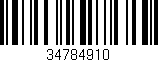 Código de barras (EAN, GTIN, SKU, ISBN): '34784910'