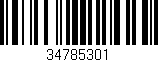 Código de barras (EAN, GTIN, SKU, ISBN): '34785301'