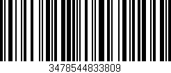 Código de barras (EAN, GTIN, SKU, ISBN): '3478544833809'