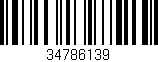 Código de barras (EAN, GTIN, SKU, ISBN): '34786139'