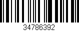 Código de barras (EAN, GTIN, SKU, ISBN): '34786392'