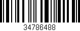 Código de barras (EAN, GTIN, SKU, ISBN): '34786488'