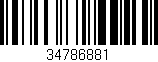 Código de barras (EAN, GTIN, SKU, ISBN): '34786881'