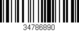 Código de barras (EAN, GTIN, SKU, ISBN): '34786890'