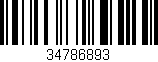 Código de barras (EAN, GTIN, SKU, ISBN): '34786893'
