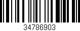 Código de barras (EAN, GTIN, SKU, ISBN): '34786903'