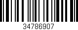 Código de barras (EAN, GTIN, SKU, ISBN): '34786907'