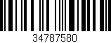 Código de barras (EAN, GTIN, SKU, ISBN): '34787580'