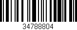 Código de barras (EAN, GTIN, SKU, ISBN): '34788804'
