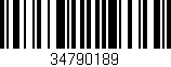 Código de barras (EAN, GTIN, SKU, ISBN): '34790189'