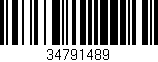 Código de barras (EAN, GTIN, SKU, ISBN): '34791489'
