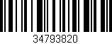 Código de barras (EAN, GTIN, SKU, ISBN): '34793820'