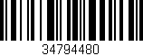 Código de barras (EAN, GTIN, SKU, ISBN): '34794480'