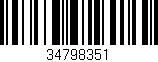 Código de barras (EAN, GTIN, SKU, ISBN): '34798351'