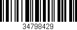 Código de barras (EAN, GTIN, SKU, ISBN): '34798429'
