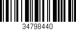 Código de barras (EAN, GTIN, SKU, ISBN): '34798440'