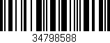 Código de barras (EAN, GTIN, SKU, ISBN): '34798588'