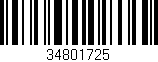 Código de barras (EAN, GTIN, SKU, ISBN): '34801725'