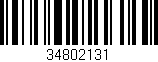 Código de barras (EAN, GTIN, SKU, ISBN): '34802131'