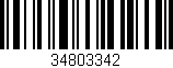 Código de barras (EAN, GTIN, SKU, ISBN): '34803342'