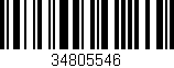 Código de barras (EAN, GTIN, SKU, ISBN): '34805546'