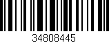 Código de barras (EAN, GTIN, SKU, ISBN): '34808445'