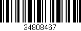 Código de barras (EAN, GTIN, SKU, ISBN): '34808467'