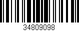 Código de barras (EAN, GTIN, SKU, ISBN): '34809098'