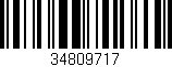 Código de barras (EAN, GTIN, SKU, ISBN): '34809717'