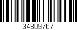 Código de barras (EAN, GTIN, SKU, ISBN): '34809767'