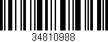 Código de barras (EAN, GTIN, SKU, ISBN): '34810988'