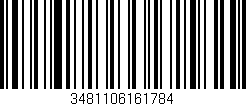 Código de barras (EAN, GTIN, SKU, ISBN): '3481106161784'