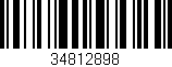 Código de barras (EAN, GTIN, SKU, ISBN): '34812898'