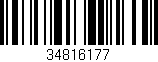Código de barras (EAN, GTIN, SKU, ISBN): '34816177'
