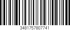 Código de barras (EAN, GTIN, SKU, ISBN): '3481757807741'