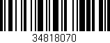 Código de barras (EAN, GTIN, SKU, ISBN): '34818070'