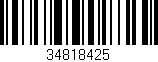 Código de barras (EAN, GTIN, SKU, ISBN): '34818425'