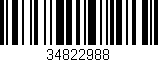 Código de barras (EAN, GTIN, SKU, ISBN): '34822988'