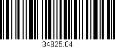 Código de barras (EAN, GTIN, SKU, ISBN): '34825.04'