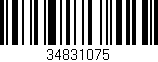 Código de barras (EAN, GTIN, SKU, ISBN): '34831075'
