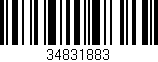 Código de barras (EAN, GTIN, SKU, ISBN): '34831883'