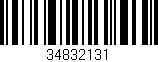 Código de barras (EAN, GTIN, SKU, ISBN): '34832131'