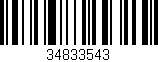 Código de barras (EAN, GTIN, SKU, ISBN): '34833543'