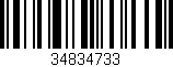 Código de barras (EAN, GTIN, SKU, ISBN): '34834733'