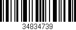 Código de barras (EAN, GTIN, SKU, ISBN): '34834739'