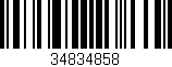 Código de barras (EAN, GTIN, SKU, ISBN): '34834858'