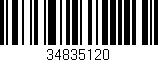 Código de barras (EAN, GTIN, SKU, ISBN): '34835120'