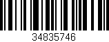 Código de barras (EAN, GTIN, SKU, ISBN): '34835746'