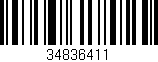 Código de barras (EAN, GTIN, SKU, ISBN): '34836411'